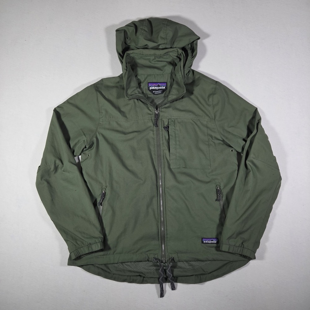 Patagonia Jacket Women's Medium Mountain View Kale Green Wind Resistant - Picture 3 of 6